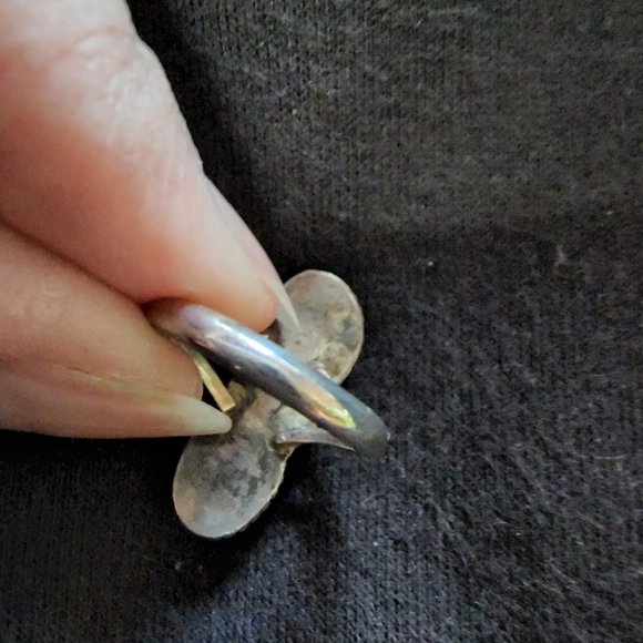 Nice vintage silver turquoise ring - Picture 3 of 8